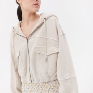 Urban Outfitters UO Yogi Fleece Cropped Zip Up
